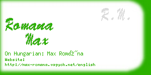 romana max business card